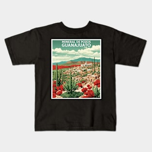 Mineral de Pozos Guanajuato Mexico Vintage Tourism Travel Kids T-Shirt